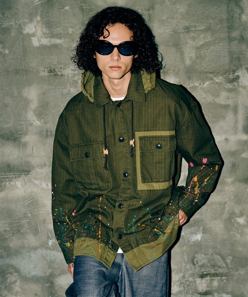 glamb(グラム)の「Remake Hood Military Shirt / リメイクフードミリタリーシャツ(シャツ/ブラウス・メンズ・ブラック/カーキ・S/M/L)」の20枚目の写真