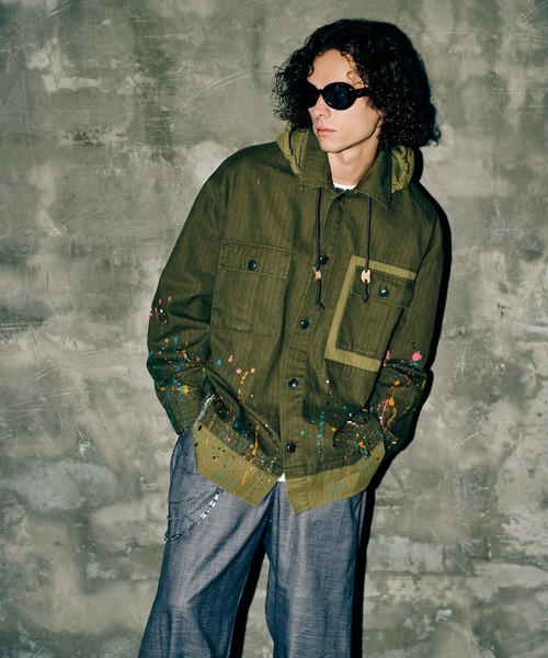 glamb(グラム)の「Remake Hood Military Shirt / リメイクフードミリタリーシャツ(シャツ/ブラウス・メンズ・ブラック/カーキ・S/M/L)」の21枚目の写真