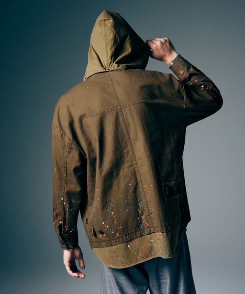 glamb(グラム)の「Remake Hood Military Shirt / リメイクフードミリタリーシャツ(シャツ/ブラウス・メンズ・ブラック/カーキ・S/M/L)」の12枚目の写真