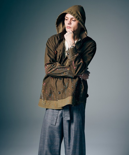 glamb(グラム)の「Remake Hood Military Shirt / リメイクフードミリタリーシャツ(シャツ/ブラウス・メンズ・ブラック/カーキ・S/M/L)」の14枚目の写真