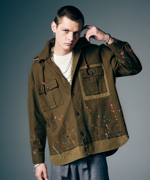 glamb(グラム)の「Remake Hood Military Shirt / リメイクフードミリタリーシャツ(シャツ/ブラウス・メンズ・ブラック/カーキ・S/M/L)」の11枚目の写真