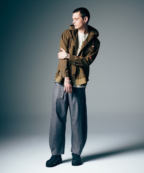 glamb(グラム)の「Remake Hood Military Shirt / リメイクフードミリタリーシャツ(シャツ/ブラウス・メンズ・ブラック/カーキ・S/M/L)」の16枚目の写真