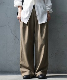 antiqua（アンティカ）の「タック ワイドストレート パンツ（その他パンツ）」