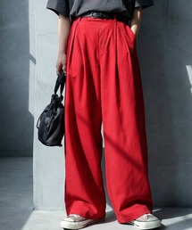 antiqua（アンティカ）の「タック ワイドストレート パンツ（その他パンツ）」