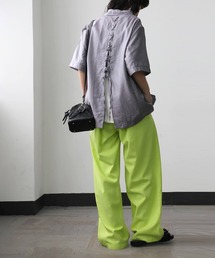 antiqua（アンティカ）の「タック ワイドストレート パンツ（その他パンツ）」
