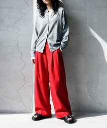 antiqua（アンティカ）の「タック ワイドストレート パンツ（その他パンツ）」