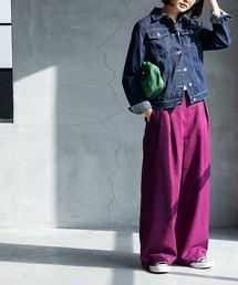 antiqua（アンティカ）の「タック ワイドストレート パンツ（その他パンツ）」