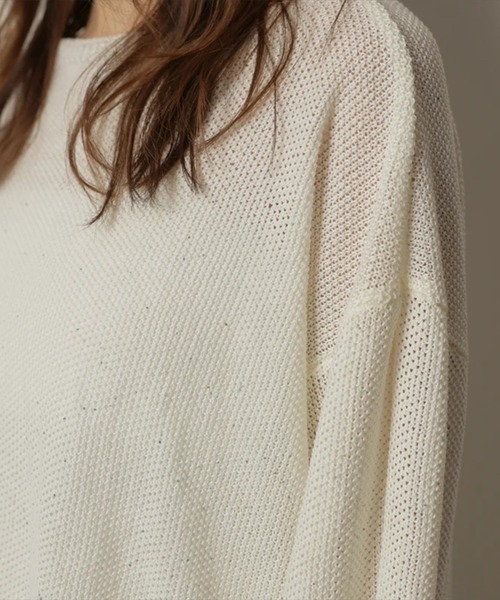CADUNE（カデュネ）の「メッシュニット（ニット/セーター・レディース・ホワイト/ライトパープル/ネイビー/ピンク/レッド・38）」の19枚目の写真