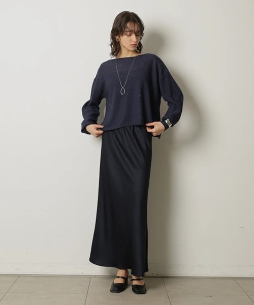 CADUNE（カデュネ）の「メッシュニット（ニット/セーター・レディース・ホワイト/ライトパープル/ネイビー/ピンク/レッド・38）」の13枚目の写真