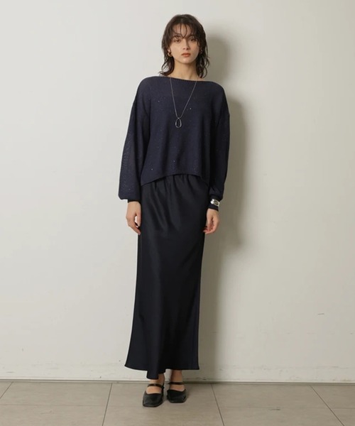 CADUNE（カデュネ）の「メッシュニット（ニット/セーター・レディース・ホワイト/ライトパープル/ネイビー/ピンク/レッド・38）」の14枚目の写真