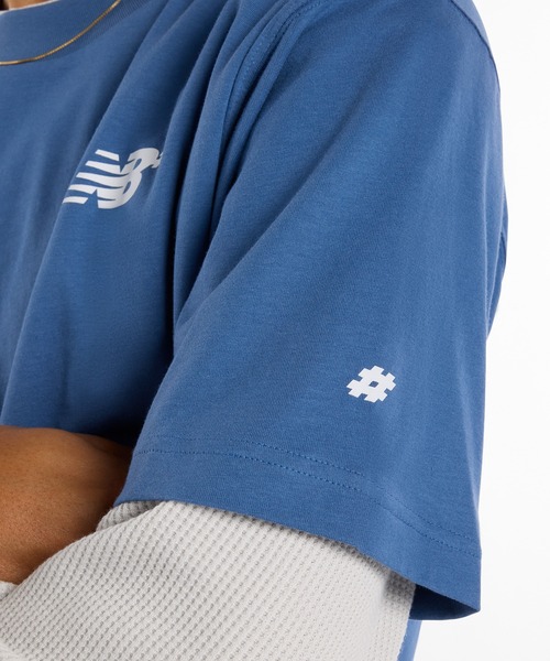 NEW BALANCE(ニューバランス)の「Numeric Small ロゴ T-Shirt(Tシャツ/カットソー・メンズ・チョコ/サックスブルー・SMALL/MEDIUM/LARGE/X-LARGE/XX-LARGE)」の12枚目の写真
