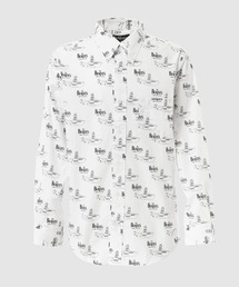 THE BEATLES CdG APPLE PRINTED SHORT SLEEVE SHIRT BLACK（シャツ