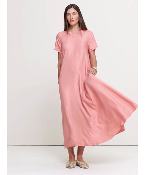 Banana Republic(バナナリパブリック)の「ビスコース リネン トラペーズ マキシ ドレス(ワンピース・レディース・ブラウン/ピンク・L/M/S/XS)」の8枚目の写真