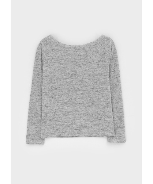 BLACKUP（ブラックアップ）の「[MADE] ミックスカラーボタンオフショルニットT（Tシャツ/カットソー・レディース・グレー/チャコール・FREE）」の19枚目の写真