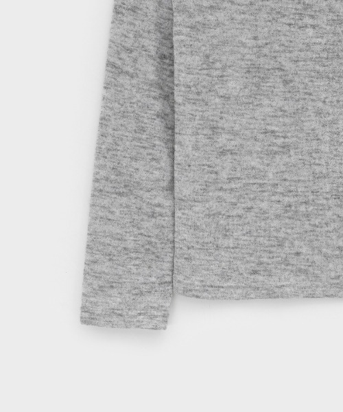 BLACKUP（ブラックアップ）の「[MADE] ミックスカラーボタンオフショルニットT（Tシャツ/カットソー・レディース・グレー/チャコール・FREE）」の21枚目の写真