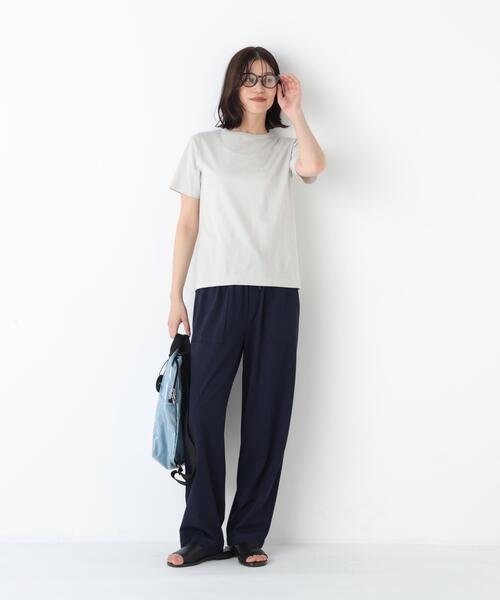 human woman(ヒューマンウーマン)の「◆Bonne chance 刺繍ロゴTシャツ(Tシャツ/カットソー・レディース・レッド/ブラウン/グレー・MEDIUM)」の21枚目の写真