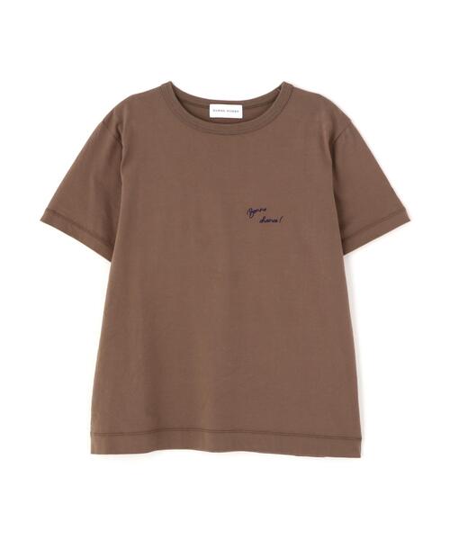 human woman(ヒューマンウーマン)の「◆Bonne chance 刺繍ロゴTシャツ(Tシャツ/カットソー・レディース・レッド/ブラウン/グレー・MEDIUM)」の17枚目の写真