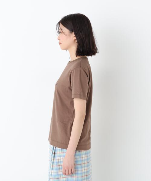 human woman(ヒューマンウーマン)の「◆Bonne chance 刺繍ロゴTシャツ(Tシャツ/カットソー・レディース・レッド/ブラウン/グレー・MEDIUM)」の13枚目の写真