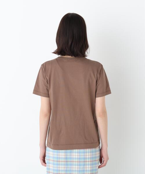 human woman(ヒューマンウーマン)の「◆Bonne chance 刺繍ロゴTシャツ(Tシャツ/カットソー・レディース・レッド/ブラウン/グレー・MEDIUM)」の12枚目の写真