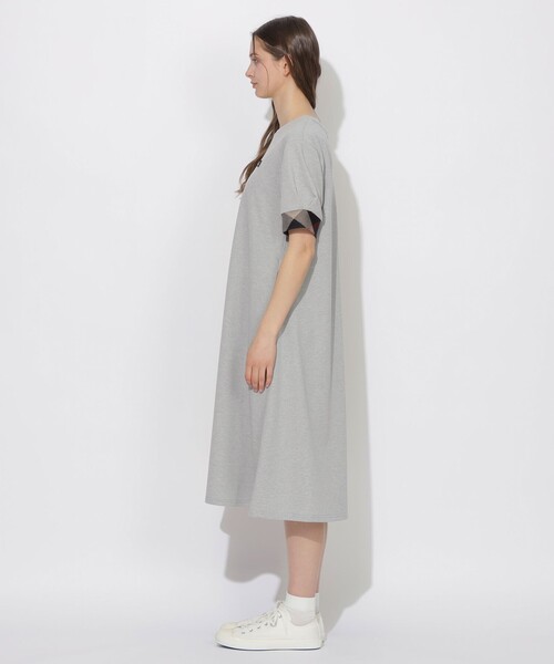 CB CRESTBRIDGE（シービークレストブリッジ）の「【Quiet checkシリーズ】ヘッジホッグTワンピース（ワンピース・レディース・グレー/ダークネイビー・M/S）」の3枚目の写真