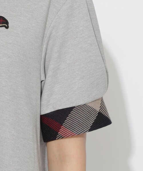 CB CRESTBRIDGE（シービークレストブリッジ）の「【Quiet checkシリーズ】ヘッジホッグTワンピース（ワンピース・レディース・グレー/ダークネイビー・M/S）」の5枚目の写真