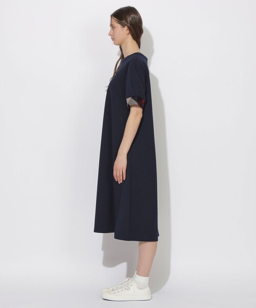 CB CRESTBRIDGE（シービークレストブリッジ）の「【Quiet checkシリーズ】ヘッジホッグTワンピース（ワンピース・レディース・グレー/ダークネイビー・M/S）」の9枚目の写真