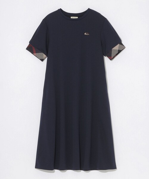 CB CRESTBRIDGE（シービークレストブリッジ）の「【Quiet checkシリーズ】ヘッジホッグTワンピース（ワンピース・レディース・グレー/ダークネイビー・M/S）」の14枚目の写真