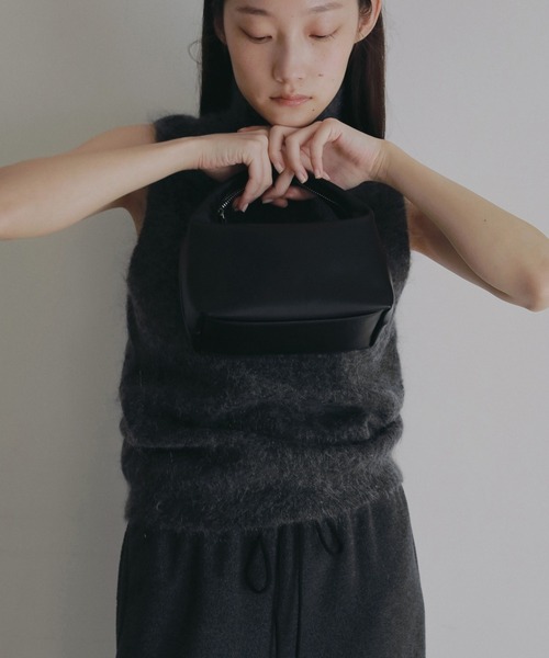 anuke（アンヌーク）の「Onehandle Leather Bag（ハンドバッグ・レディース・ピンク/アイボリー/ブラック・FREE）」の9枚目の写真