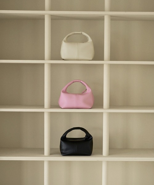 anuke（アンヌーク）の「Onehandle Leather Bag（ハンドバッグ・レディース・ピンク/アイボリー/ブラック・FREE）」の11枚目の写真