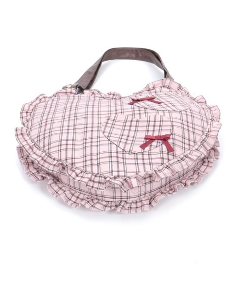 axes femme（アクシーズファム）の「チェックハートバッグ（ショルダーバッグ・レディース・ミント/グレー/ピンク・FREE）」の12枚目の写真
