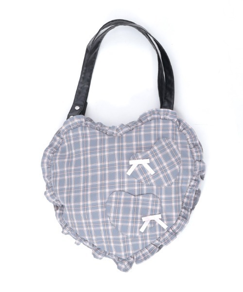 axes femme（アクシーズファム）の「チェックハートバッグ（ショルダーバッグ・レディース・ミント/グレー/ピンク・FREE）」の13枚目の写真