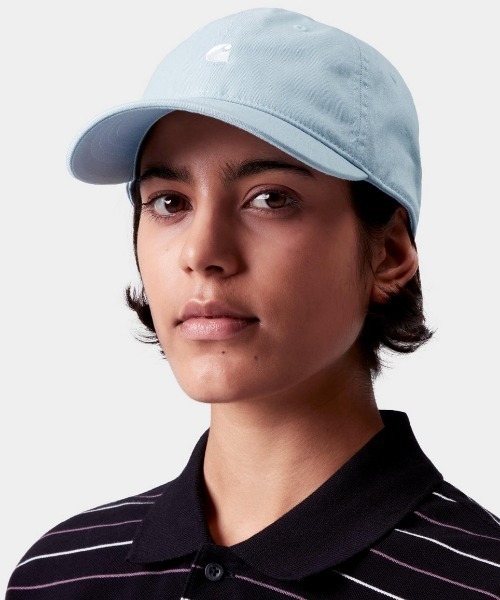 Carhartt WIP（カーハートダブリューアイピー）の「Carhartt WIP MADISON LOGO CAP（カーハートワークインプログレス マディソン ロゴ キャップ）（キャップ・メンズ・ベージュ系/ブラック系/ブルー系/ホワイト系/パープル系・ONE SIZE）」の10枚目の写真