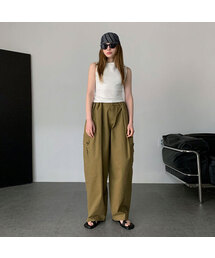 Wide Cotton Cargo Pants (2colors)
