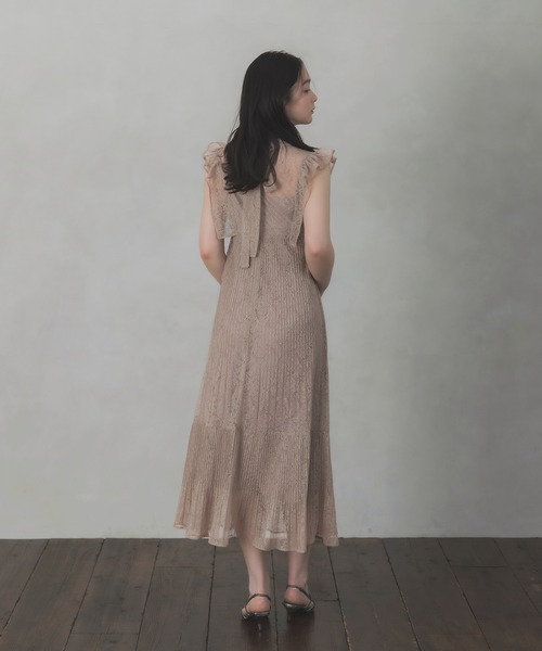 Rose of Sharon(ローズオブシャロン)の「総レースシアー肩フリルドレス(ドレス・レディース・イエロー/チャコール/ピンク/ブラウン/グリーン/ブルー/ブラック・S/M)」の19枚目の写真