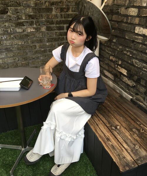 HOMEBODY THINGS（ホームバディ ティングズ）の「Shirring Check OPS (NAVY)（ワンピース・レディース・その他・F）」の14枚目の写真