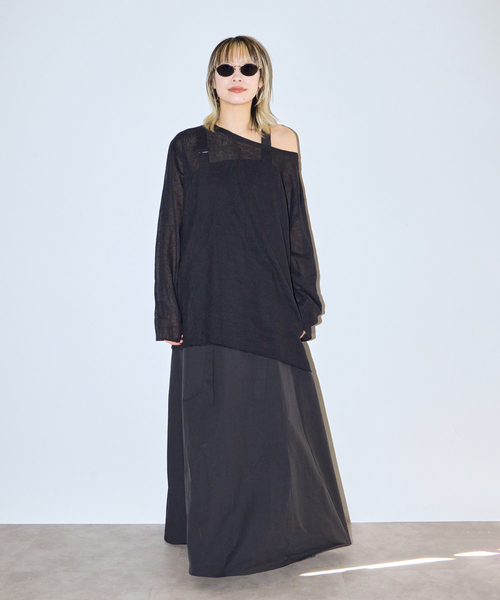 CITYSHOP（シティーショップ）の「《追加》ASA/C BIO WASH PULLOVER：ブラウス（シャツ/ブラウス・レディース・ブラック/ホワイト/グリーン・FREE）」の7枚目の写真