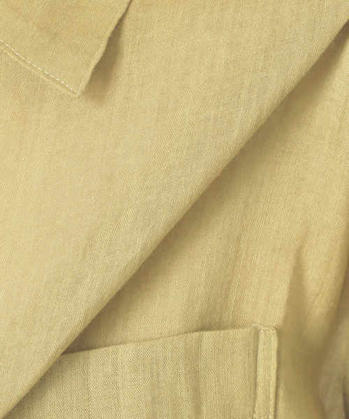 Spick & Span（スピックアンドスパン）の「《セットアップ可 / 》ラミーブレンドフレンチスリーブシャツ（シャツ/ブラウス・レディース・イエロー/ベージュ系その他/ブラウン・FREE）」の21枚目の写真