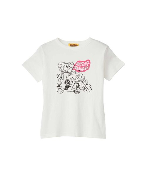 HYSTERIC GLAMOUR(ヒステリックグラマー)の「IVY/BAD BEAR チビTシャツ(Tシャツ/カットソー・レディース・グリーン/ピンク/ホワイト・FREE)」の2枚目の写真