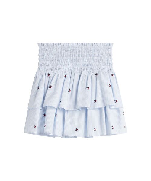TOMMY HILFIGER（トミーヒルフィガー）の「GIRLS スターストライプスカート（スカート・キッズ・ライトブルー・140cm/150cm/160cm/130cm）」の3枚目の写真