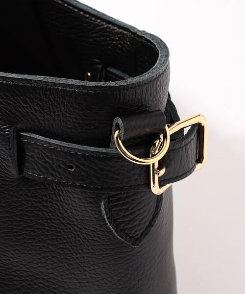 YOUNG&OLSEN The DRYGOODS STORE（ヤングアンドオルセン）の「YOUNG & OLSEN EMBOSSED LEATHER BELTED バッグ（トートバッグ・レディース・ベージュ/ブラック・FREE）」の14枚目の写真