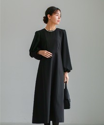 White Collection（ホワイトコレクション）の「喪服・礼服【洗えるフォーマル】ボリュームシフォン袖フレアワンピース（ワンピース）」