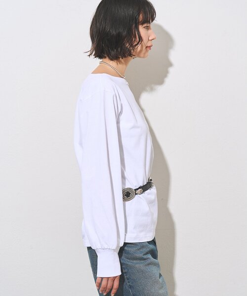 Whim Gazette(ウィムガゼット)の「ヴィンテージワンショルプルオーバー(Tシャツ/カットソー・レディース・ブラウン/ベージュ/オフホワイト・FREE)」の7枚目の写真