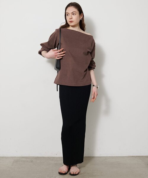 Whim Gazette(ウィムガゼット)の「ヴィンテージワンショルプルオーバー(Tシャツ/カットソー・レディース・ブラウン/ベージュ/オフホワイト・FREE)」の20枚目の写真