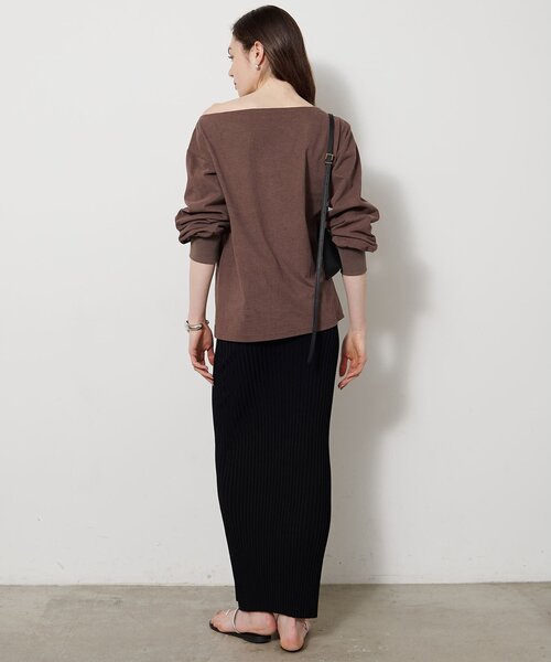 Whim Gazette(ウィムガゼット)の「ヴィンテージワンショルプルオーバー(Tシャツ/カットソー・レディース・ブラウン/ベージュ/オフホワイト・FREE)」の17枚目の写真