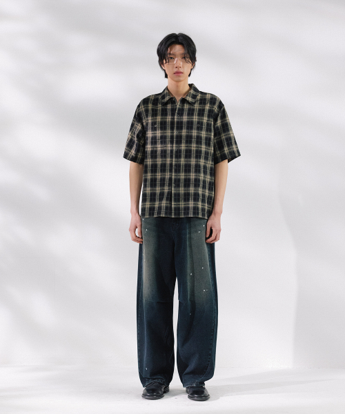 NONBLANK(ノンブランク)の「ワイドカーブデニムパンツ_INDIGO(その他パンツ・メンズ・ダークネイビー・MEDIUM/LARGE/X-LARGE)」の10枚目の写真