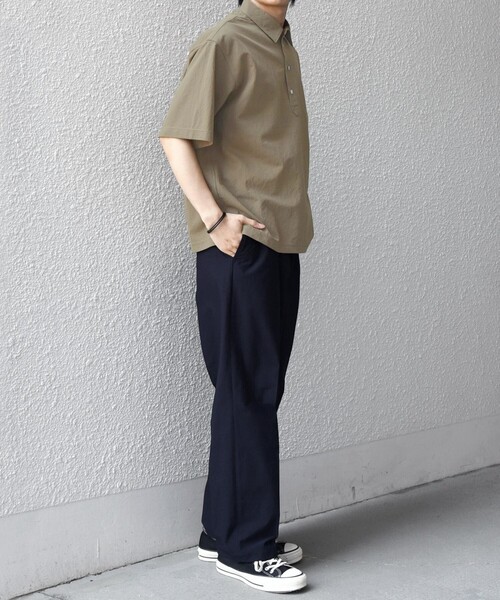 SHIPS any(シップス エニィ)の「SHIPS any:〈接触冷感/ストレッチ〉360° THE CIRCLE STRETCH リネン ミックス ポロシャツ(セットアップ対応)◇(ポロシャツ・メンズ・カーキ/ブラック/ネイビー・LARGE/MEDIUM/SMALL/X-LARGE)」の21枚目の写真
