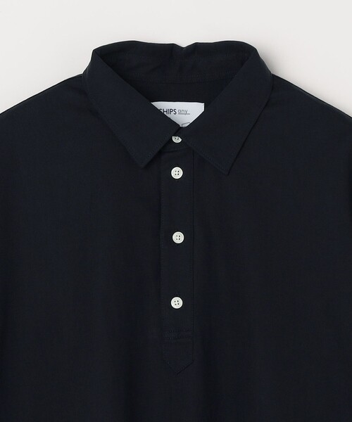SHIPS any(シップス エニィ)の「SHIPS any:〈接触冷感/ストレッチ〉360° THE CIRCLE STRETCH リネン ミックス ポロシャツ(セットアップ対応)◇(ポロシャツ・メンズ・カーキ/ブラック/ネイビー・LARGE/MEDIUM/SMALL/X-LARGE)」の10枚目の写真