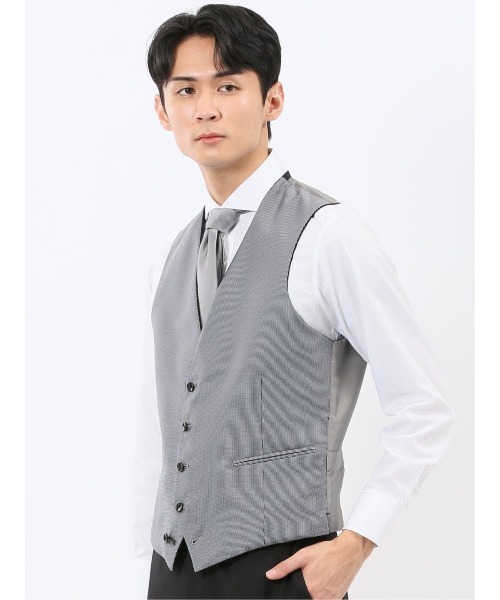 TAKA-Q(タカキュー)の「【フォーマル リバーシブル】タカキュー ジレ ベスト(スーツベスト・メンズ・ライトグレー・S/MEDIUM/LARGE/X-LARGE/3L)」の14枚目の写真