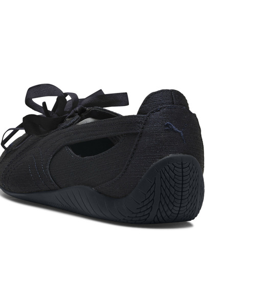 Puma スピードキャット バレエシューズ ブラックサテン PUMA プーマ ウィメンズ スピードキャット バレエ ノヴァ サテン