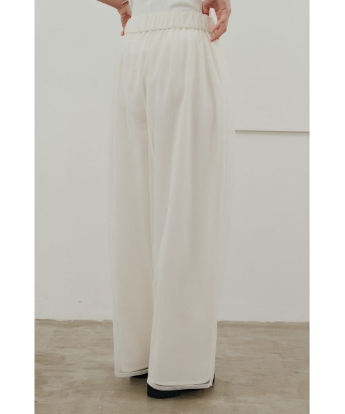 STYLEMIXER（スタイルミキサー）の「シアーレイヤードリラックスパンツ（その他パンツ・レディース・ブラック/ホワイト・SMALL/MEDIUM）」の18枚目の写真